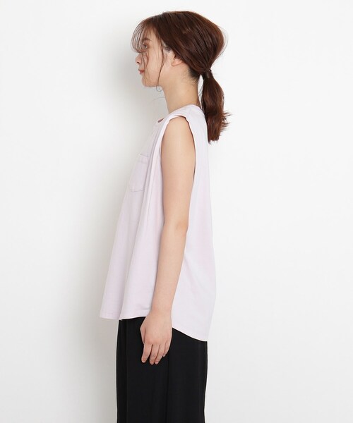 Lee(リー)の「Lee(R) フレンチスリーブTシャツ(Tシャツ/カットソー・レディース・アイボリー/グレー系その他/パープル・02/03)」の9枚目の写真