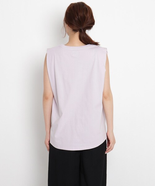 Lee(リー)の「Lee(R) フレンチスリーブTシャツ(Tシャツ/カットソー・レディース・アイボリー/グレー系その他/パープル・02/03)」の10枚目の写真