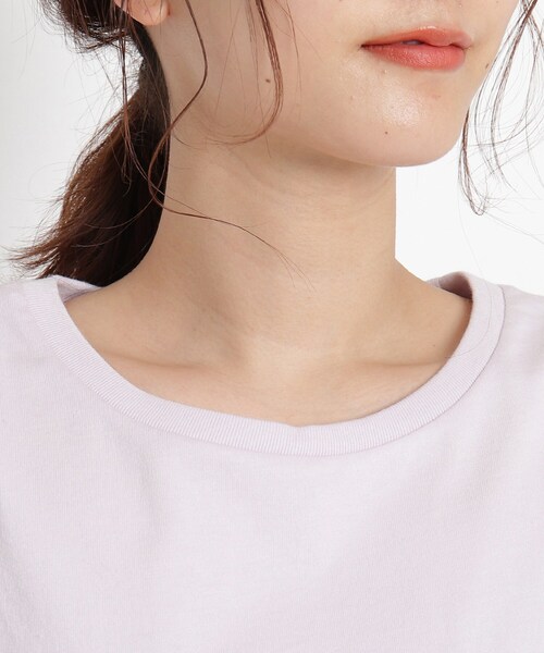 Lee(リー)の「Lee(R) フレンチスリーブTシャツ(Tシャツ/カットソー・レディース・アイボリー/グレー系その他/パープル・02/03)」の11枚目の写真