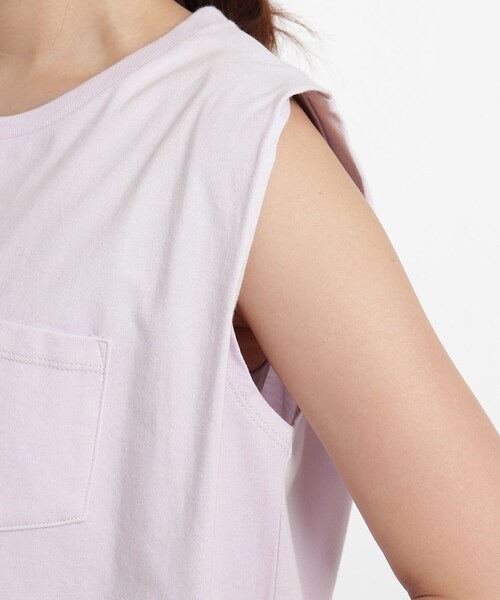 Lee(リー)の「Lee(R) フレンチスリーブTシャツ(Tシャツ/カットソー・レディース・アイボリー/グレー系その他/パープル・02/03)」の12枚目の写真