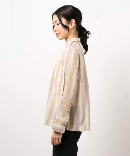 MOUSSY（マウジー）の「SHEER STRIPE シャツ（シャツ/ブラウス・レディース・ブラウン系その他/アイボリー/イエロー系その他・FREE）」の18枚目の写真