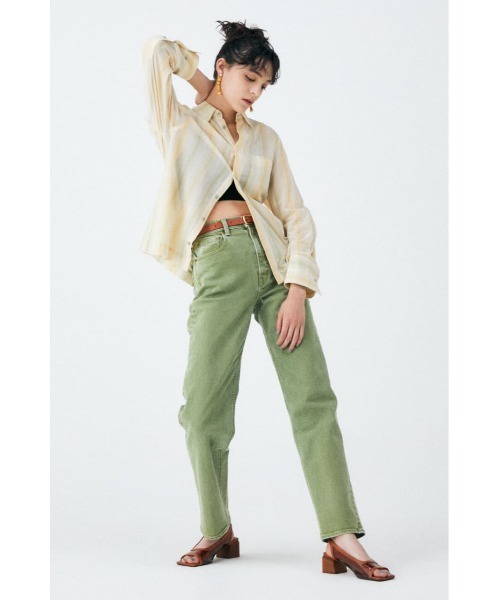 MOUSSY（マウジー）の「SHEER STRIPE シャツ（シャツ/ブラウス・レディース・ブラウン系その他/アイボリー/イエロー系その他・FREE）」の17枚目の写真