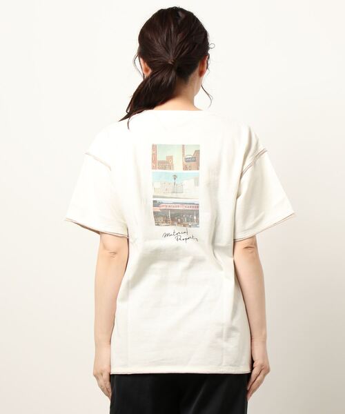 FREE'S MART（フリーズマート）の「配色カットオフフォトプリントＴシャツ（Tシャツ/カットソー・レディース・ホワイト/ブラック/ベージュ・FREE）」の6枚目の写真