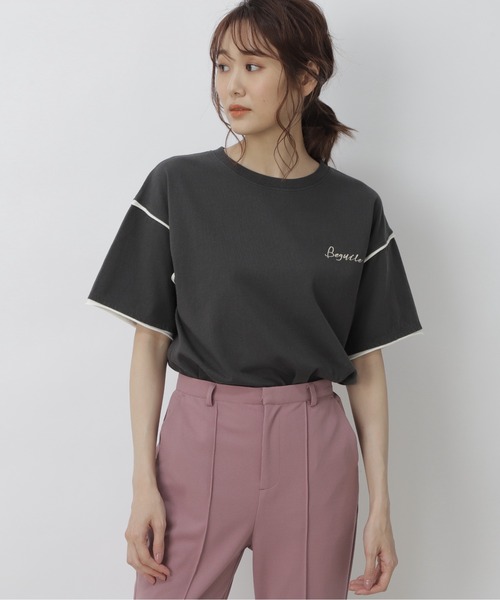 FREE'S MART（フリーズマート）の「配色カットオフフォトプリントＴシャツ（Tシャツ/カットソー・レディース・ホワイト/ブラック/ベージュ・FREE）」の21枚目の写真