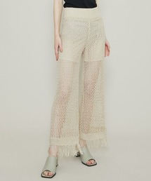 【muller of yoshiokubo(ミュラーオブヨシオクボ)】 Lattice fringe pants/ラティスフリンジパンツ MLS21807