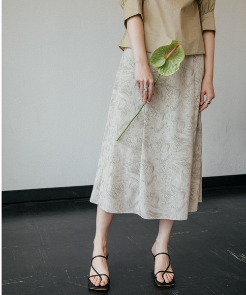 ACCL(エーシーシーエル)の「マーブルプリント フレアースカート(スカート・レディース・ピンク/グリーン・MEDIUM/SMALL)」の9枚目の写真