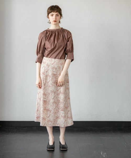 ACCL(エーシーシーエル)の「マーブルプリント フレアースカート(スカート・レディース・ピンク/グリーン・MEDIUM/SMALL)」の10枚目の写真