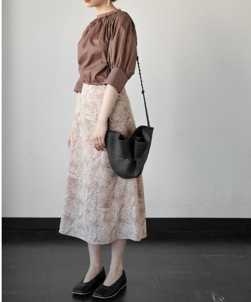 ACCL(エーシーシーエル)の「マーブルプリント フレアースカート(スカート・レディース・ピンク/グリーン・MEDIUM/SMALL)」の11枚目の写真