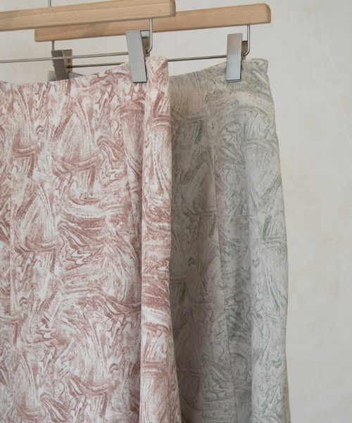 ACCL(エーシーシーエル)の「マーブルプリント フレアースカート(スカート・レディース・ピンク/グリーン・MEDIUM/SMALL)」の18枚目の写真