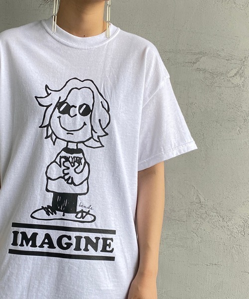 bend(s)（ベンズ）の「[BENDS×JEANS FACTORY/ベンズ×ジーンズファクトリー] 別注 グラフィックプリントTシャツ PL（Tシャツ/カットソー・レディース・ホワイト/チャコールグレー・M/L）」の18枚目の写真