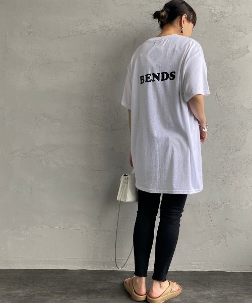 bend(s)（ベンズ）の「[BENDS×JEANS FACTORY/ベンズ×ジーンズファクトリー] 別注 グラフィックプリントTシャツ PL（Tシャツ/カットソー・レディース・ホワイト/チャコールグレー・M/L）」の15枚目の写真