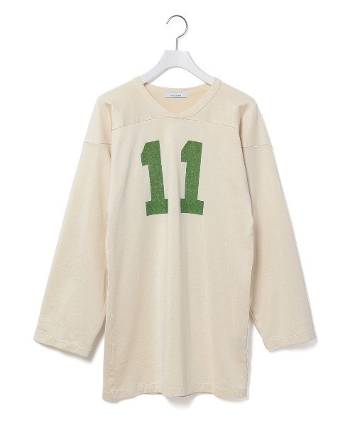 PHEENY長袖カットソー　FREE IVORY PHEENY（フィーニー）の「【PHEENY】Football Long Sleeve Tee（T