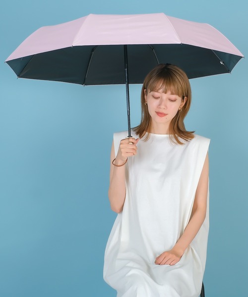 VitaFelice（ヴィータフェリーチェ）の「晴雨兼用折りたたみ日傘（折りたたみ傘・レディース・ピンク/ミント/サンドベージュ/ライム・FREE）」の4枚目の写真