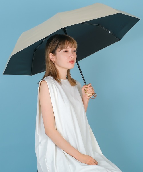 VitaFelice（ヴィータフェリーチェ）の「晴雨兼用折りたたみ日傘（折りたたみ傘・レディース・ピンク/ミント/サンドベージュ/ライム・FREE）」の2枚目の写真