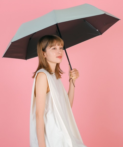 VitaFelice（ヴィータフェリーチェ）の「晴雨兼用折りたたみ日傘（折りたたみ傘・レディース・ピンク/ミント/サンドベージュ/ライム・FREE）」の3枚目の写真