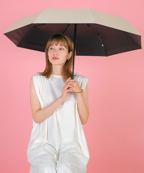VitaFelice（ヴィータフェリーチェ）の「晴雨兼用折りたたみ日傘（折りたたみ傘・レディース・ピンク/ミント/サンドベージュ/ライム・FREE）」の9枚目の写真