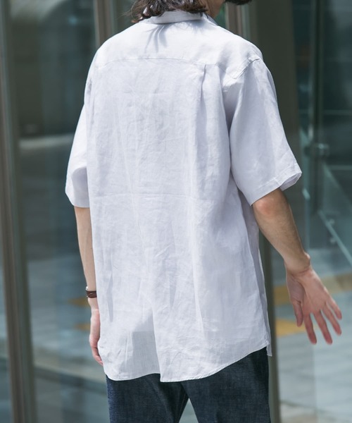 URBAN RESEARCH（アーバンリサーチ）の「LINEN SHORT-SLEEVE SHIRTS（シャツ/ブラウス・メンズ・パープル/ネイビー/グレー系その他/ブルー系その他・MEDIUM/LARGE）」の6枚目の写真