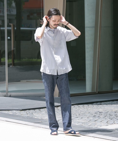 URBAN RESEARCH（アーバンリサーチ）の「LINEN SHORT-SLEEVE SHIRTS（シャツ/ブラウス・メンズ・パープル/ネイビー/グレー系その他/ブルー系その他・MEDIUM/LARGE）」の7枚目の写真