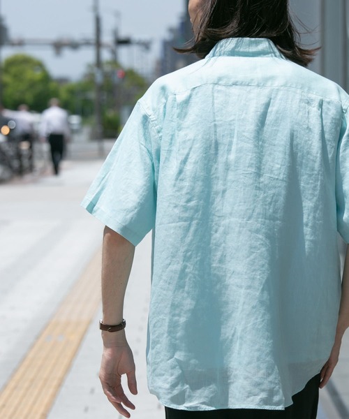 URBAN RESEARCH（アーバンリサーチ）の「LINEN SHORT-SLEEVE SHIRTS（シャツ/ブラウス・メンズ・パープル/ネイビー/グレー系その他/ブルー系その他・MEDIUM/LARGE）」の8枚目の写真