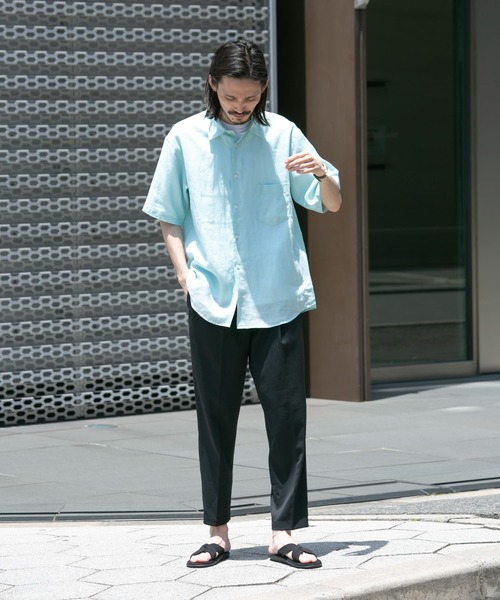 URBAN RESEARCH（アーバンリサーチ）の「LINEN SHORT-SLEEVE SHIRTS（シャツ/ブラウス・メンズ・パープル/ネイビー/グレー系その他/ブルー系その他・MEDIUM/LARGE）」の10枚目の写真