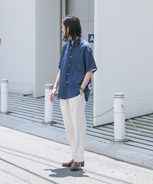 URBAN RESEARCH（アーバンリサーチ）の「LINEN SHORT-SLEEVE SHIRTS（シャツ/ブラウス・メンズ・パープル/ネイビー/グレー系その他/ブルー系その他・MEDIUM/LARGE）」の12枚目の写真