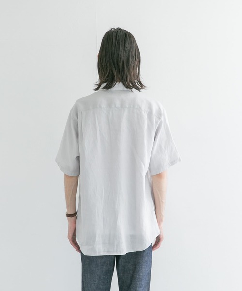 URBAN RESEARCH（アーバンリサーチ）の「LINEN SHORT-SLEEVE SHIRTS（シャツ/ブラウス・メンズ・パープル/ネイビー/グレー系その他/ブルー系その他・MEDIUM/LARGE）」の15枚目の写真