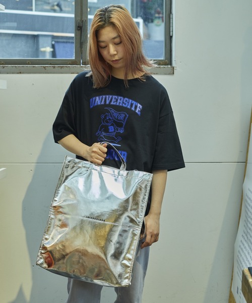 Bonjour Girl（ボンジュールガール）の「カレッジベアTEE（Tシャツ/カットソー・レディース・ホワイト/ブラック/グレー・FREE）」の12枚目の写真