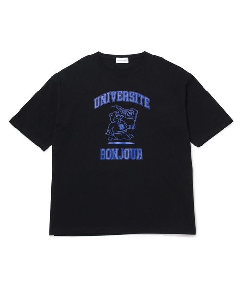 Bonjour Girl（ボンジュールガール）の「カレッジベアTEE（Tシャツ/カットソー・レディース・ホワイト/ブラック/グレー・FREE）」の8枚目の写真