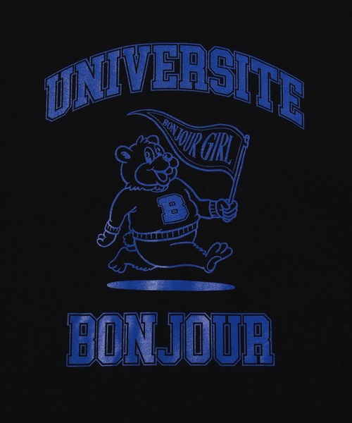 Bonjour Girl（ボンジュールガール）の「カレッジベアTEE（Tシャツ/カットソー・レディース・ホワイト/ブラック/グレー・FREE）」の17枚目の写真