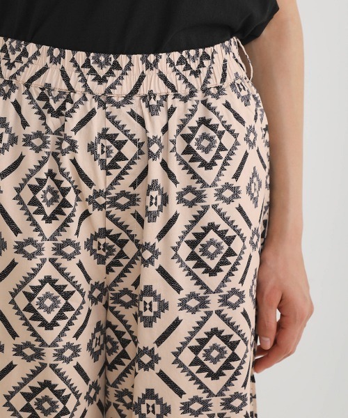 Bou Jeloud（ブージュルード）の「タイプライターダイヤ柄パンツ（その他パンツ・レディース・ベージュ/ネイビー・FREE）」の8枚目の写真