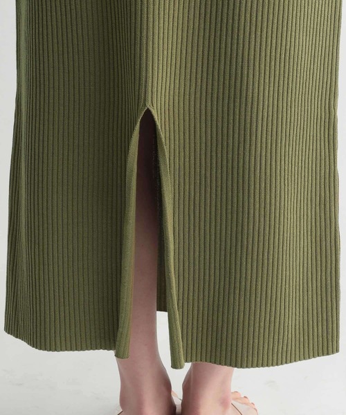 Andemiu（アンデミュウ）の「【コーデ完成】ニット×リブスカート956191（ワンピース・レディース・ネイビー/グレー/カーキ・FREE）」の11枚目の写真