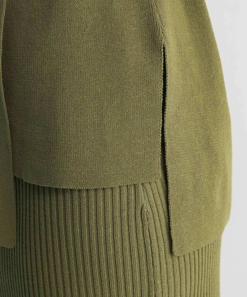 Andemiu（アンデミュウ）の「【コーデ完成】ニット×リブスカート956191（ワンピース・レディース・ネイビー/グレー/カーキ・FREE）」の18枚目の写真