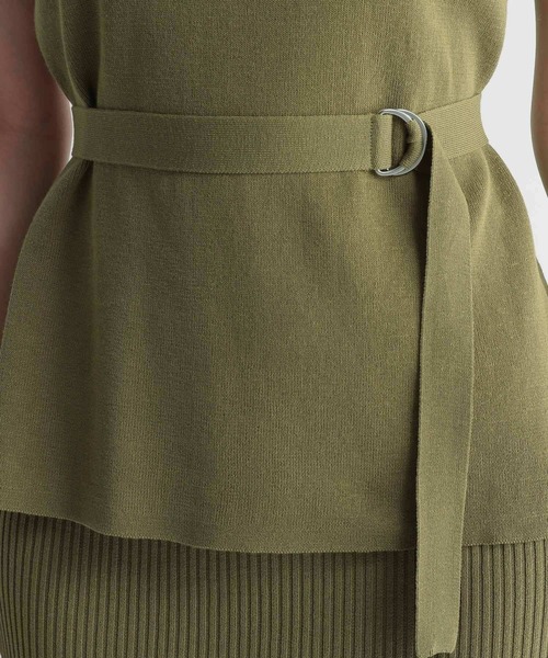 Andemiu（アンデミュウ）の「【コーデ完成】ニット×リブスカート956191（ワンピース・レディース・ネイビー/グレー/カーキ・FREE）」の5枚目の写真