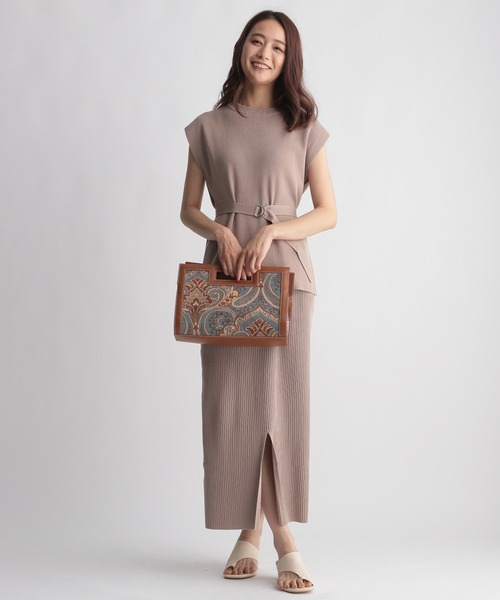 Andemiu（アンデミュウ）の「【コーデ完成】ニット×リブスカート956191（ワンピース・レディース・ネイビー/グレー/カーキ・FREE）」の21枚目の写真