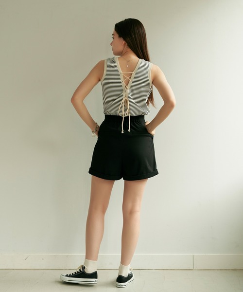 TINA:JOJUN(ティーナジョジュン)の「裾折り返し ショートパンツ TINA:JOJUN(その他パンツ・レディース・ピンクベージュ/ブラック/ブラウン系その他/ピンク系その他・M)」の19枚目の写真