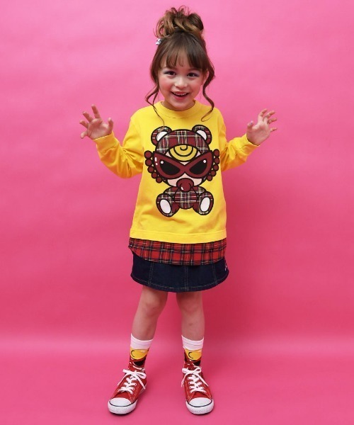 TEDDY MINI重ね着風長袖Tシャツ