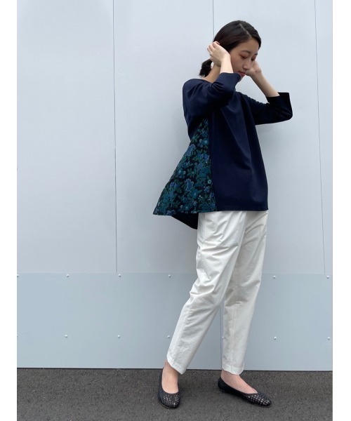 BEARDSLEY（ビアズリー）の「花ジャガードカットソー（Tシャツ/カットソー・レディース・ネイビー/グレー・FREE）」の10枚目の写真