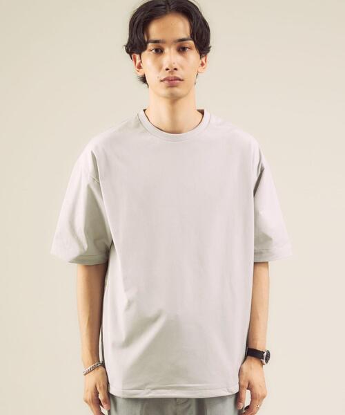 green label relaxing（グリーンレーベルリラクシング）の「＜green label relaxing＞ TEXBRID ヘムコード クルーネック Tシャツ（Tシャツ/カットソー・メンズ・ダークブラウン/ライトグレー/ベージュ・SMALL/MEDIUM/LARGE/X-LARGE）」の4枚目の写真