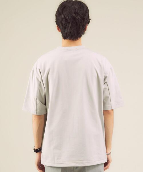 green label relaxing（グリーンレーベルリラクシング）の「＜green label relaxing＞ TEXBRID ヘムコード クルーネック Tシャツ（Tシャツ/カットソー・メンズ・ダークブラウン/ライトグレー/ベージュ・SMALL/MEDIUM/LARGE/X-LARGE）」の6枚目の写真