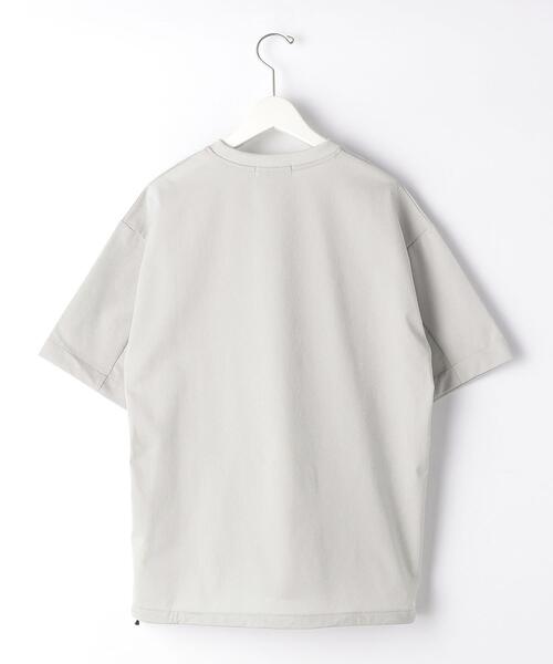 green label relaxing（グリーンレーベルリラクシング）の「＜green label relaxing＞ TEXBRID ヘムコード クルーネック Tシャツ（Tシャツ/カットソー・メンズ・ダークブラウン/ライトグレー/ベージュ・SMALL/MEDIUM/LARGE/X-LARGE）」の9枚目の写真