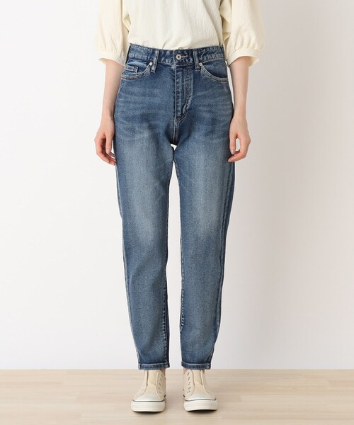 DRESKIP（ドレスキップ）の「◆デニムテ－パ－ドパンツ（デニムパンツ・レディース・ネイビー/ライトブルー・02/03/01）」の7枚目の写真