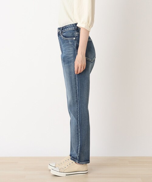 DRESKIP（ドレスキップ）の「◆デニムテ－パ－ドパンツ（デニムパンツ・レディース・ネイビー/ライトブルー・02/03/01）」の3枚目の写真