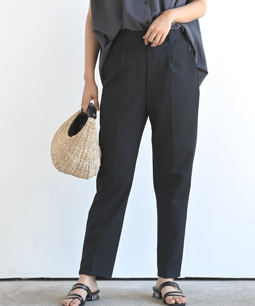 rps（アールピーエス）の「テーパードパンツ（スラックス・レディース・ブラック/カーキ/オレンジ/ブルー/モカ・M）」の2枚目の写真