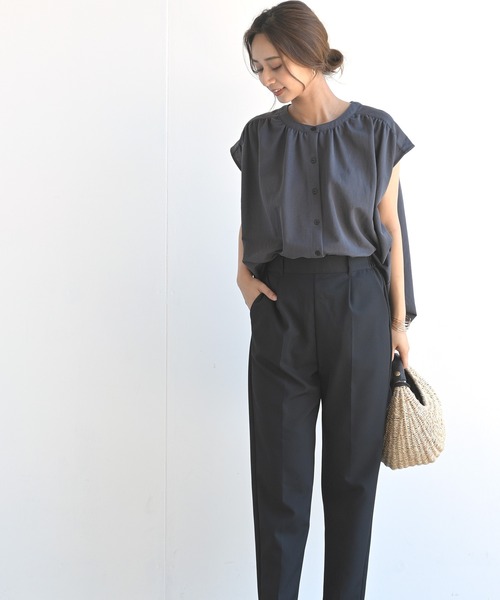 rps（アールピーエス）の「テーパードパンツ（スラックス・レディース・ブラック/カーキ/オレンジ/ブルー/モカ・M）」の7枚目の写真