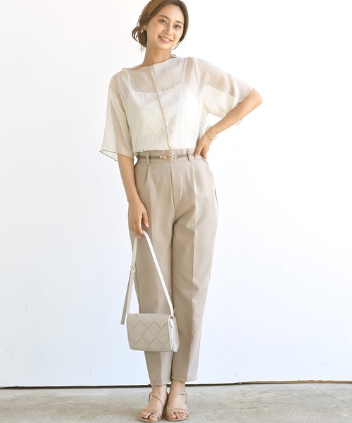 rps（アールピーエス）の「テーパードパンツ（スラックス・レディース・ブラック/カーキ/オレンジ/ブルー/モカ・M）」の10枚目の写真