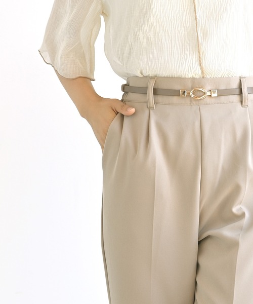 rps（アールピーエス）の「テーパードパンツ（スラックス・レディース・ブラック/カーキ/オレンジ/ブルー/モカ・M）」の13枚目の写真