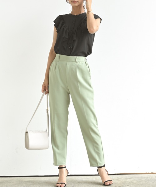 rps（アールピーエス）の「テーパードパンツ（スラックス・レディース・ブラック/カーキ/オレンジ/ブルー/モカ・M）」の22枚目の写真