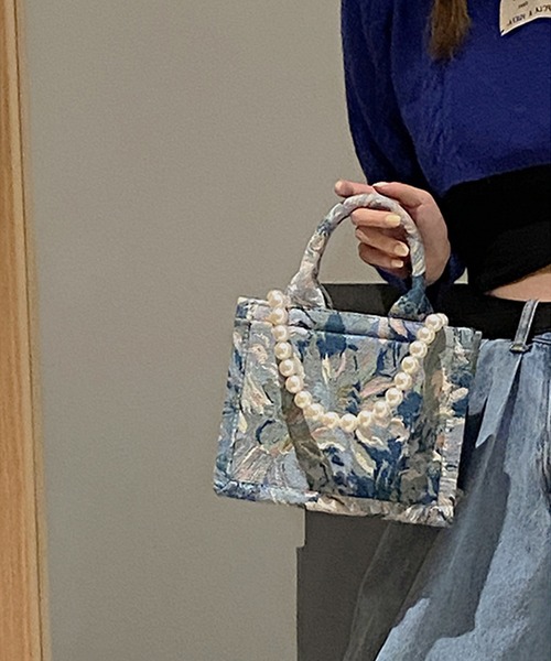 aimoha（アイモハ）の「パールアート トートバッグ（トートバッグ・レディース・ブルー/ブルー系その他・SMALL/LARGE）」の14枚目の写真