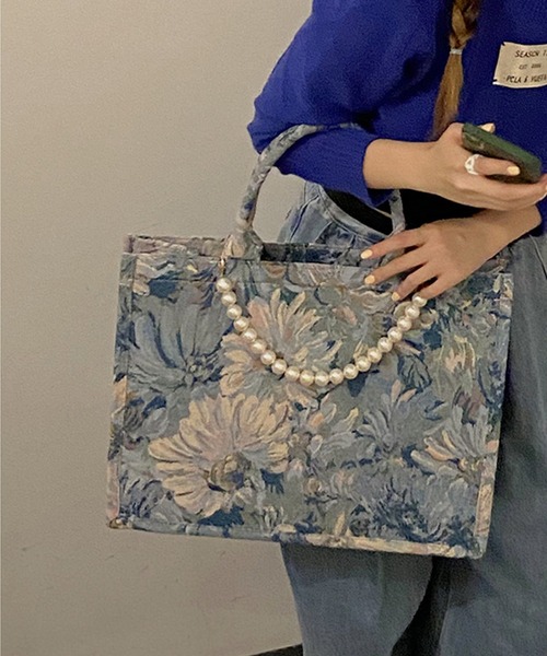 aimoha（アイモハ）の「パールアート トートバッグ（トートバッグ・レディース・ブルー/ブルー系その他・SMALL/LARGE）」の20枚目の写真