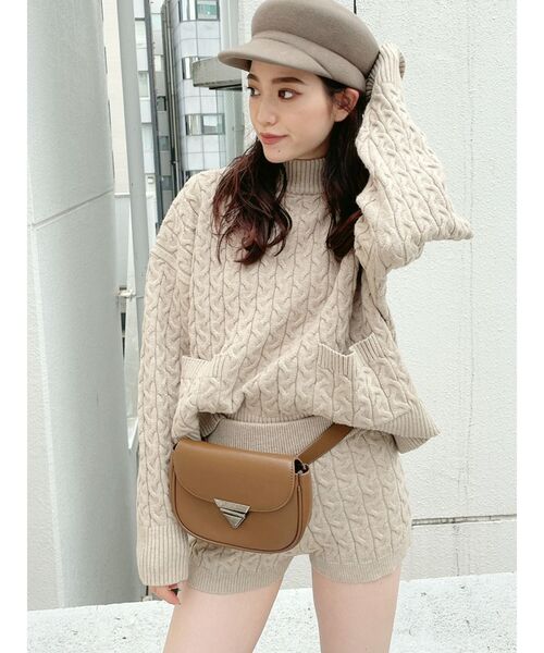 GYDA（ジェイダ）の「【SETUP着用可】ケーブルニット ショーパン（その他パンツ・レディース・ベージュ/ブラウン/ピンク・FREE）」の20枚目の写真